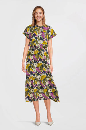 maxi crinkle jurk bloemenprint