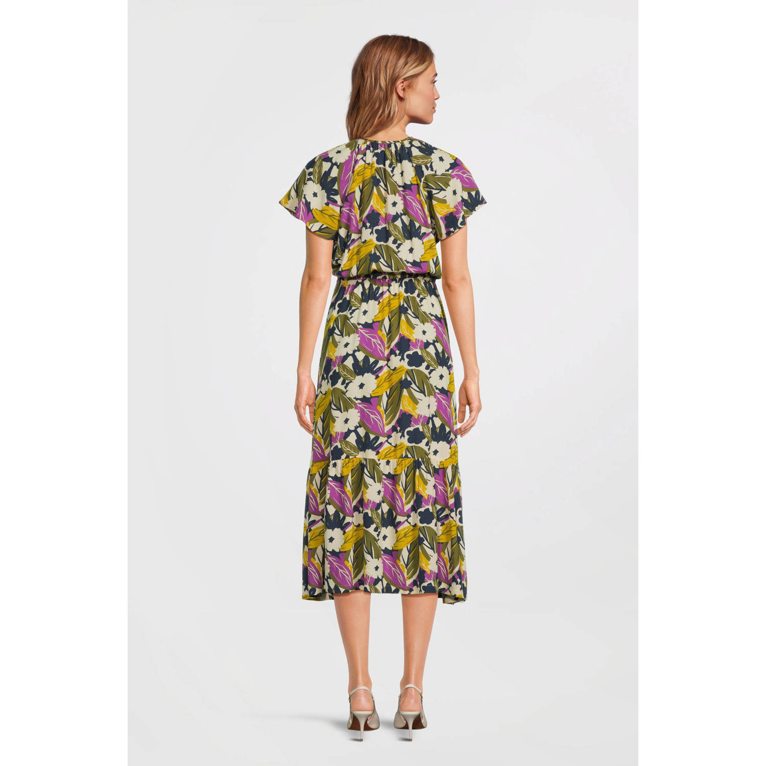 Imagine maxi crinkle jurk bloemenprint