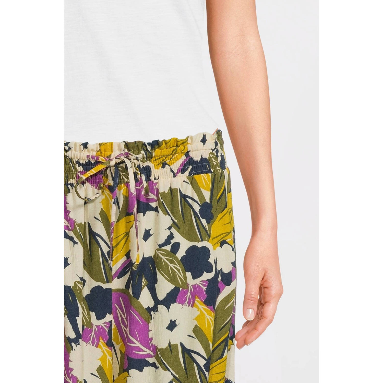 Imagine crinkle wide leg broek met bloemenprint