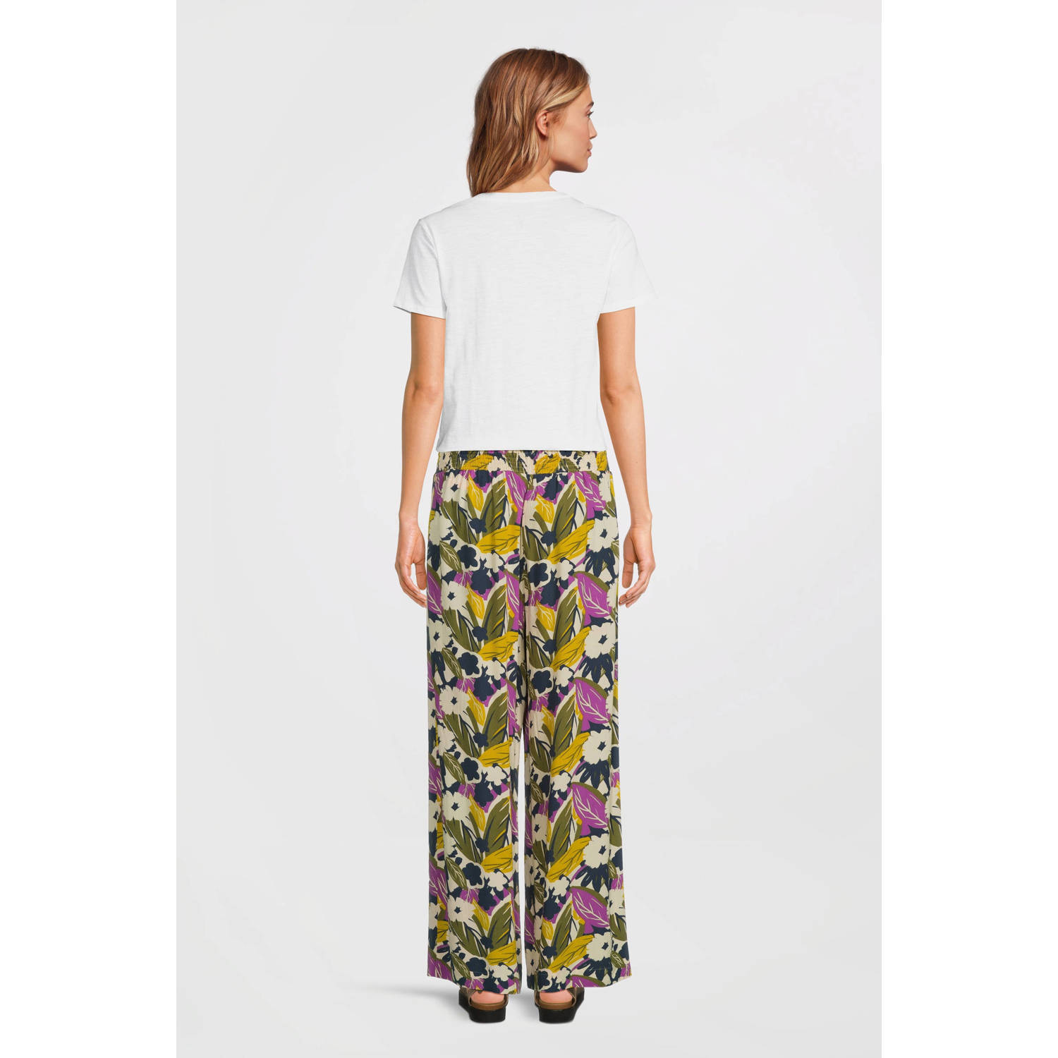 Imagine crinkle wide leg broek met bloemenprint