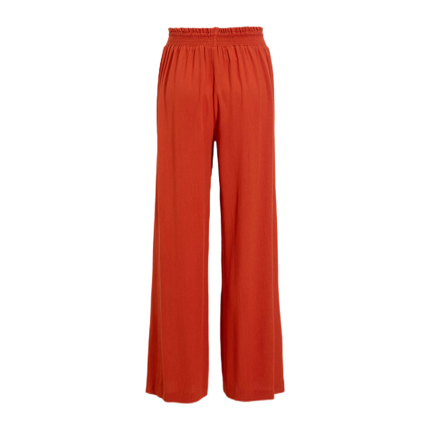 Imagine crinkle wide leg broek terracotta