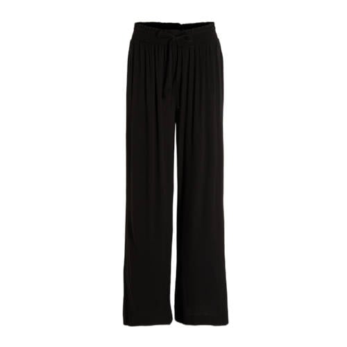 Imagine crinkle wide leg broek zwart afbeelding
