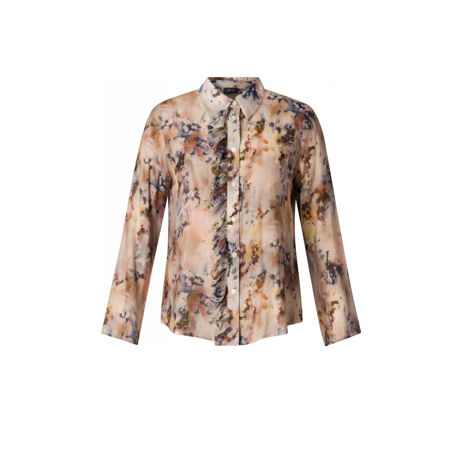 Yest blouse met all over print beige multi