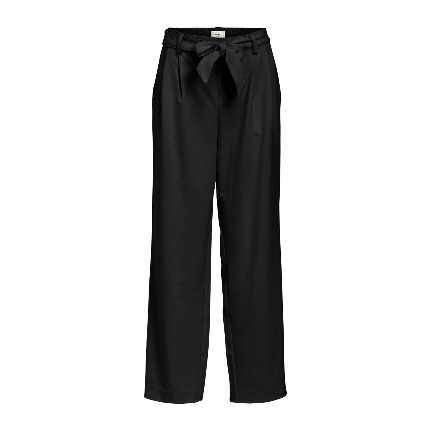 OBJECT straight pantalon zwart