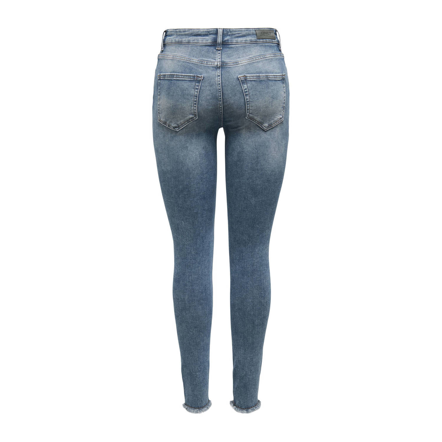 ONLY regular waist skinny jeans medium blue denim
