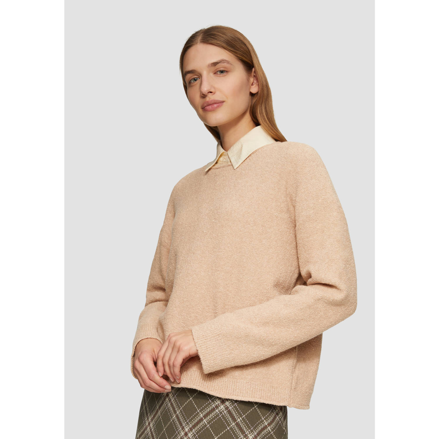 S.Oliver Gebreide trui in bouclé-look