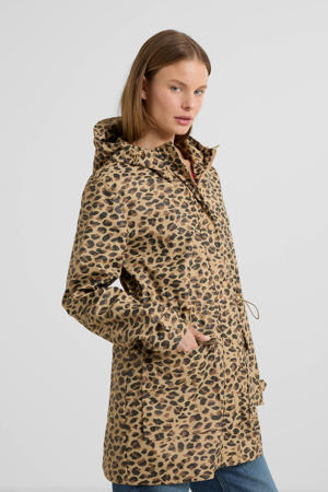 regenjas met capuchon leopard print