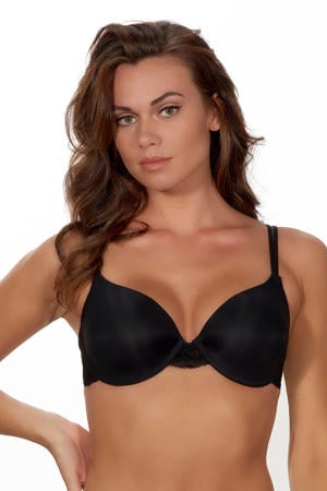 voorgevormde push-up bh Boost zwart