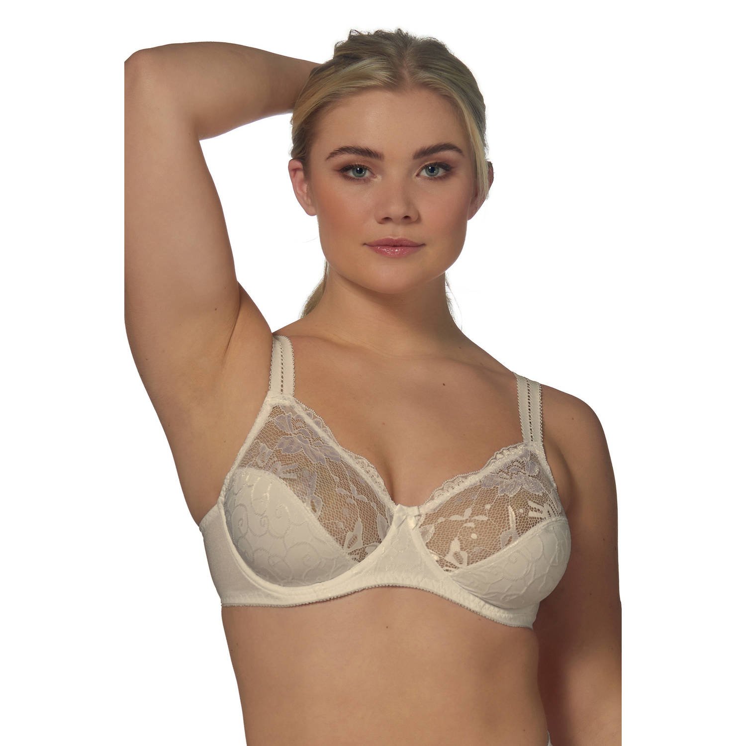 Elbrina Beugel-bh Embroidery met bloemige kantaccenten