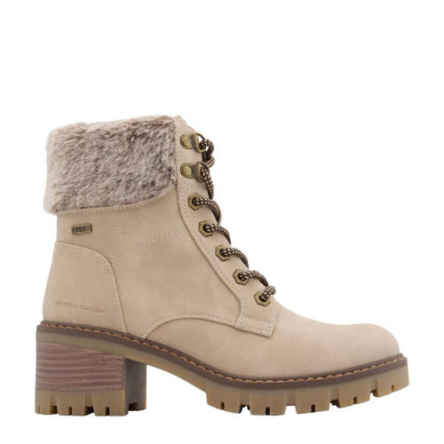 Tom Tailor veterboots lichtbeige afbeelding