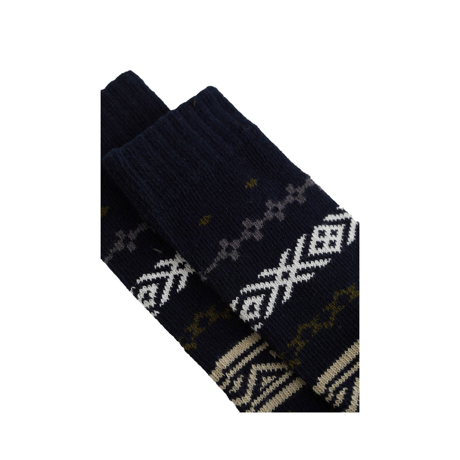WE Fashion sokken met all over print donkerblauw