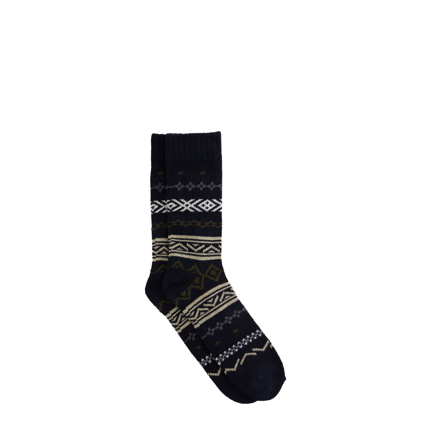 WE Fashion sokken met all over print donkerblauw
