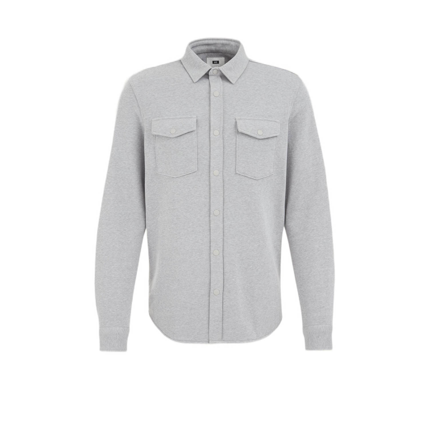 WE Fashion gemêleerd overhemd grey melange