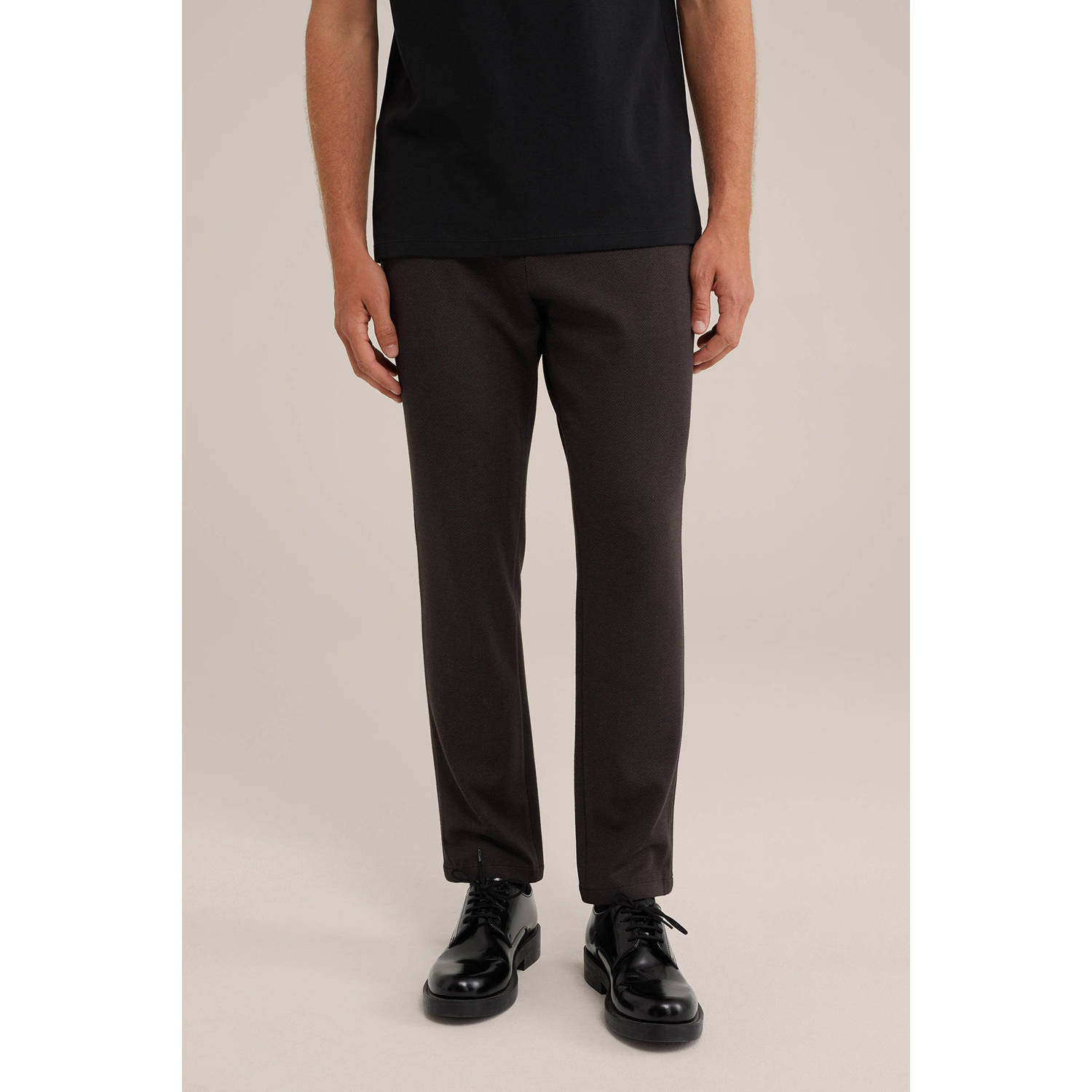 WE Fashion tapered fit chino dark grey