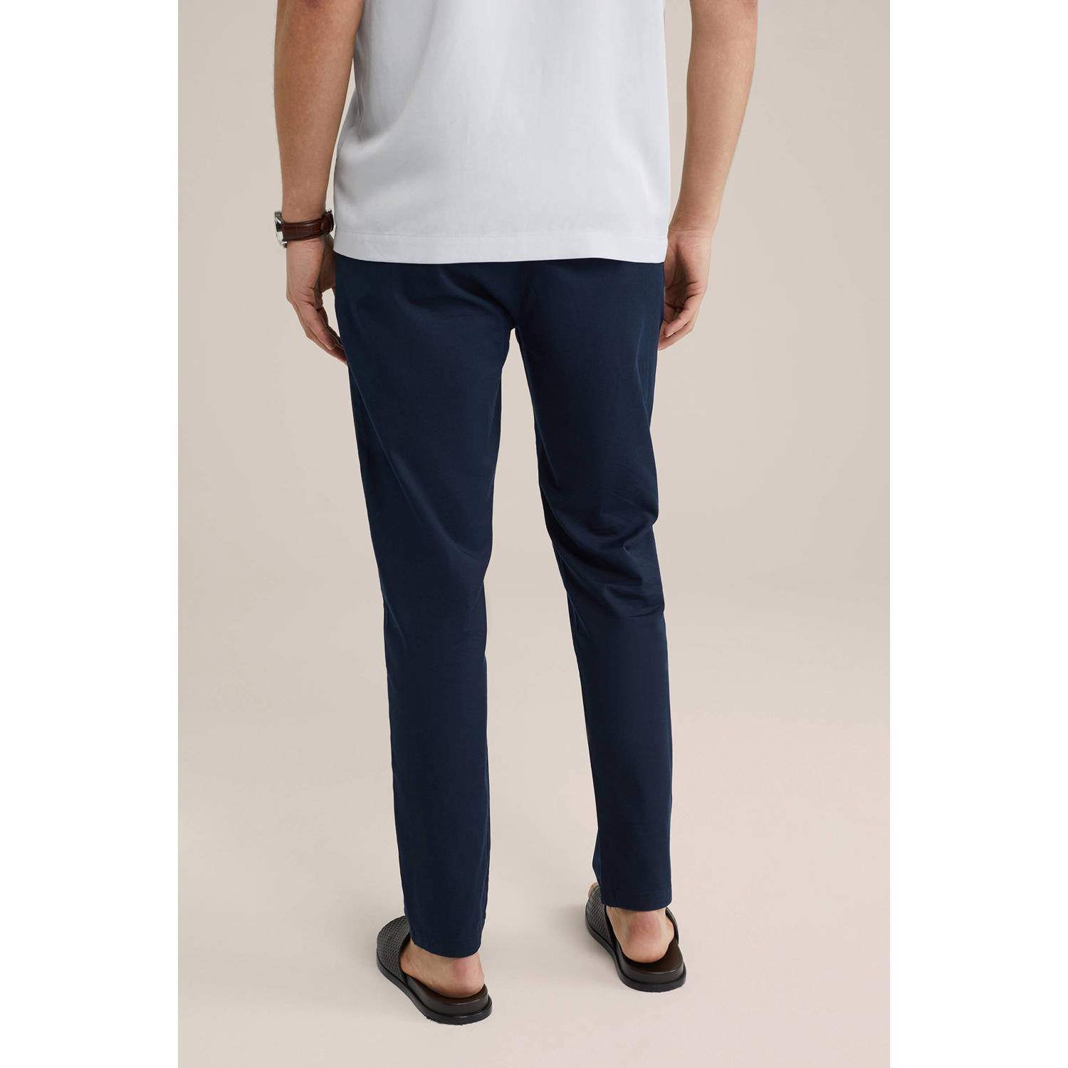 WE Fashion tapered fit chino heavy blue