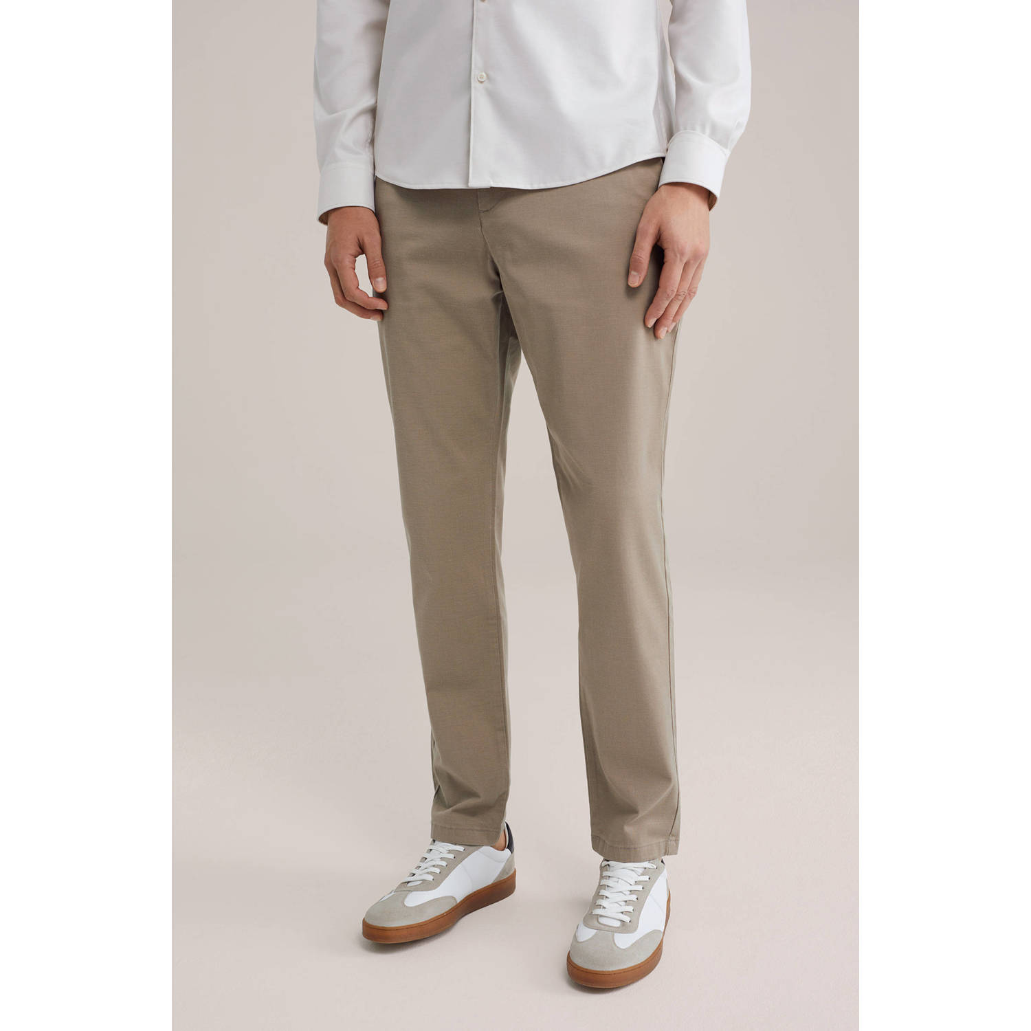 WE Fashion tapered fit chino faded teak