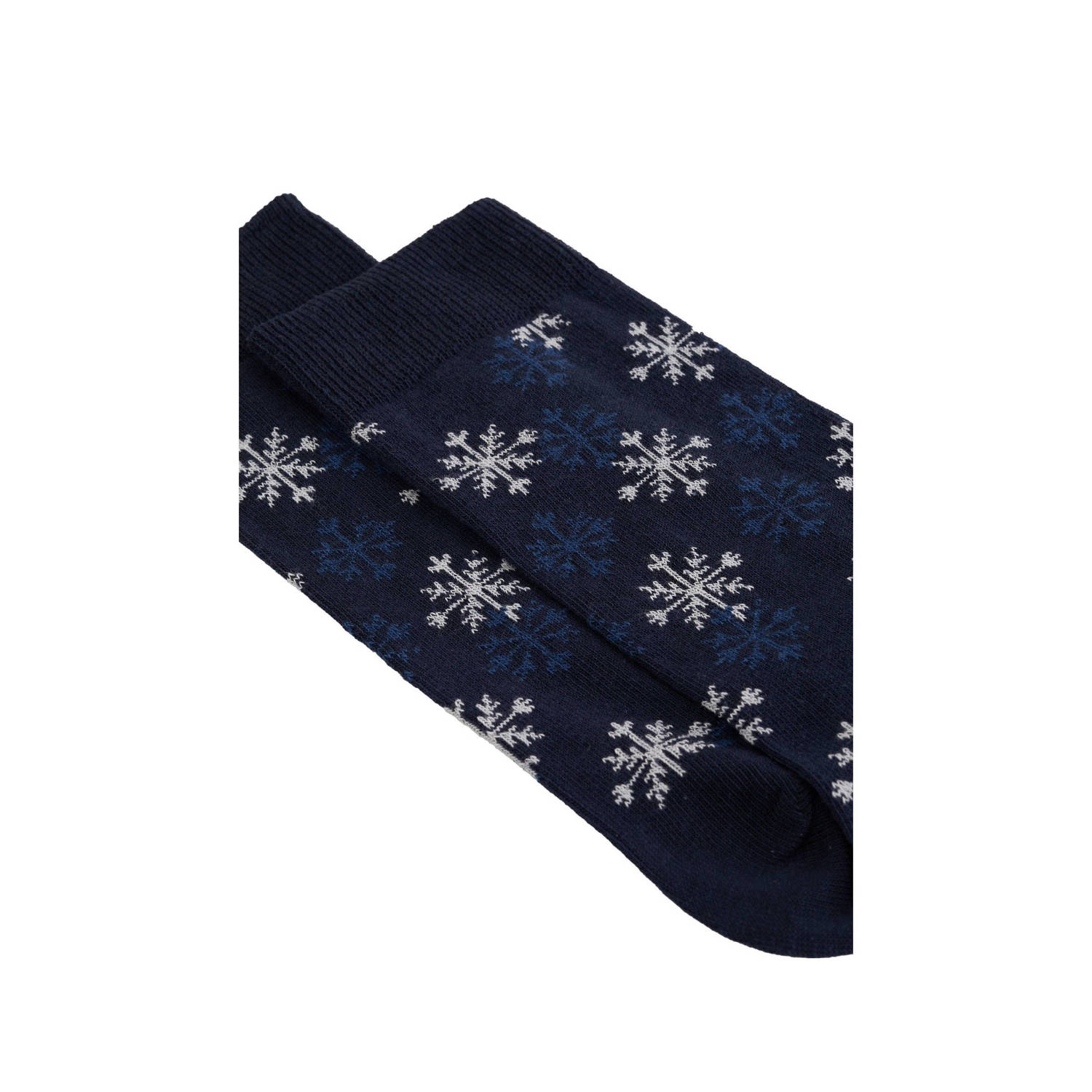 WE Fashion sokken met all over print donkerblauw