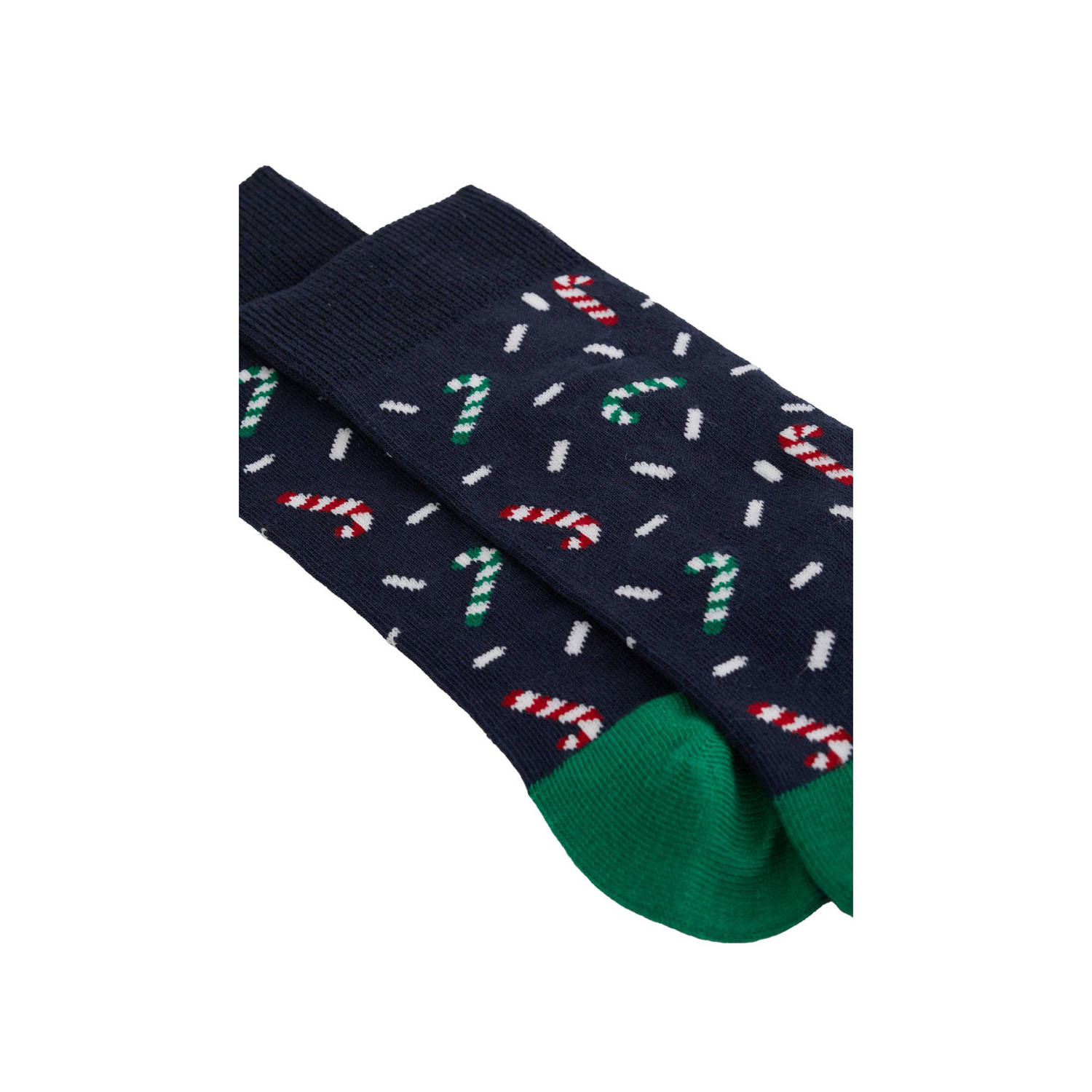 WE Fashion sokken met all over print donkerblauw
