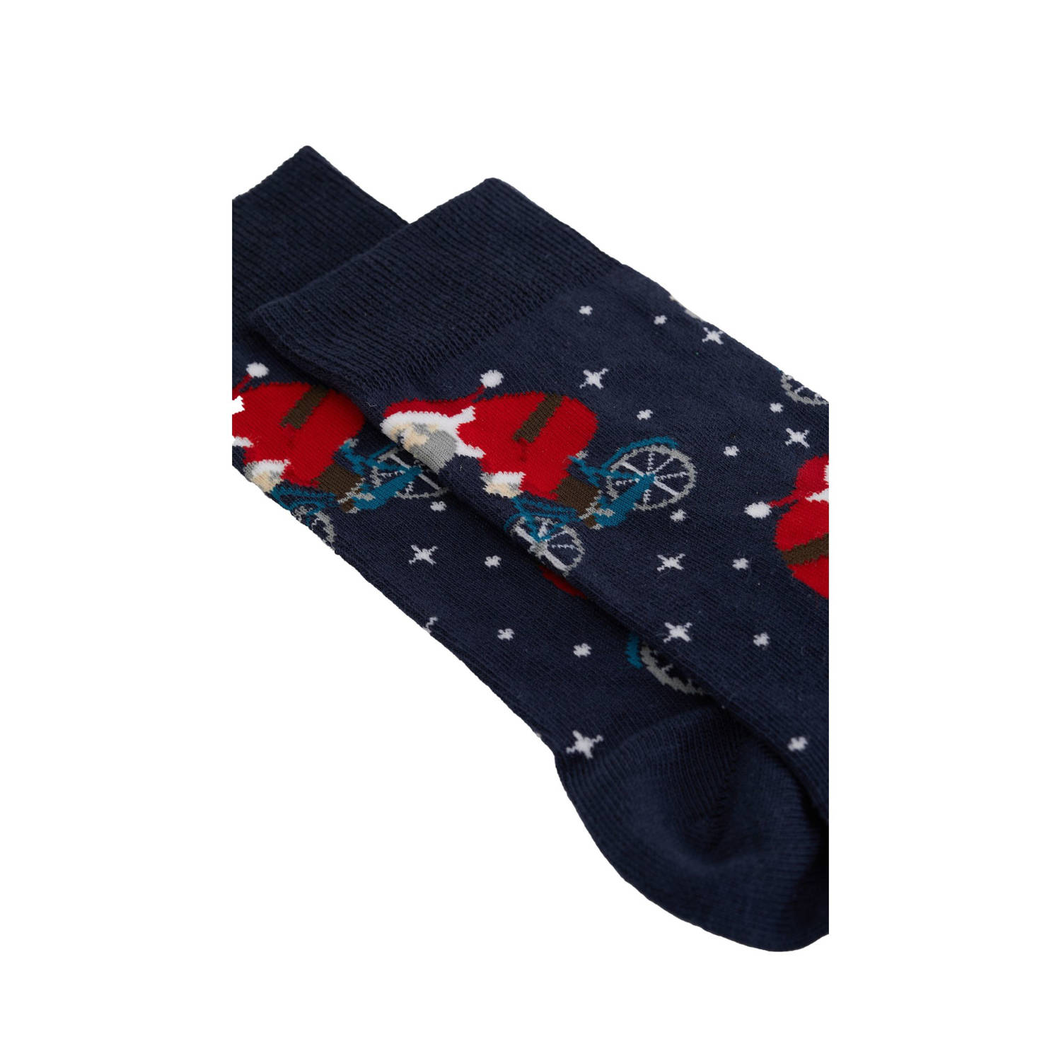 WE Fashion sokken met all over print donkerblauw