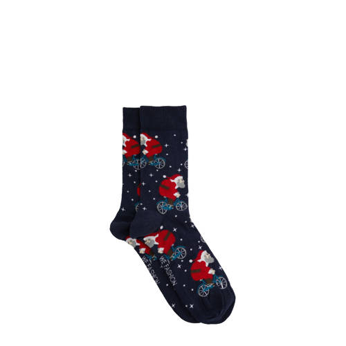 WE Fashion sokken met all over print donkerblauw afbeelding