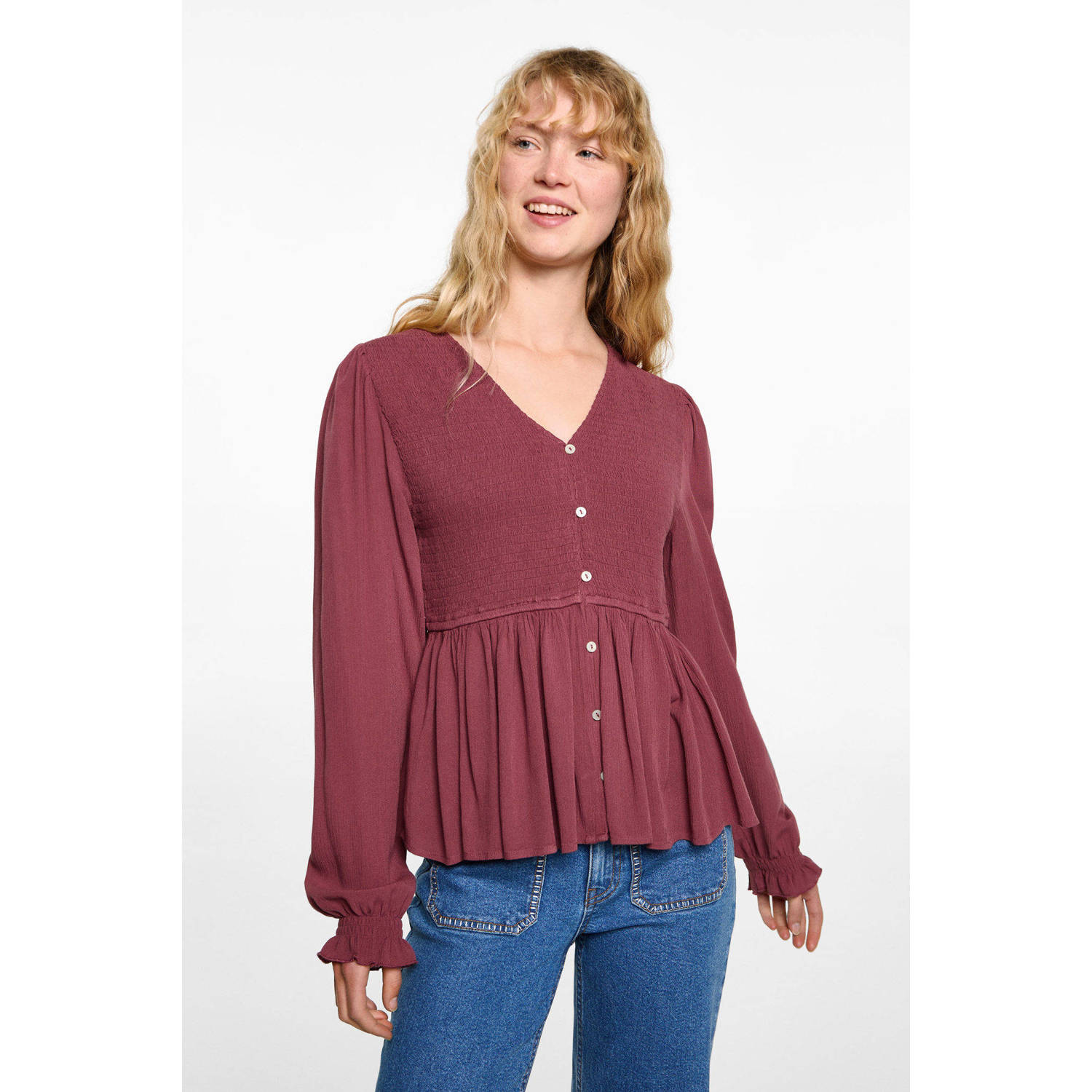 MANGO TEEN blouse donkerrood
