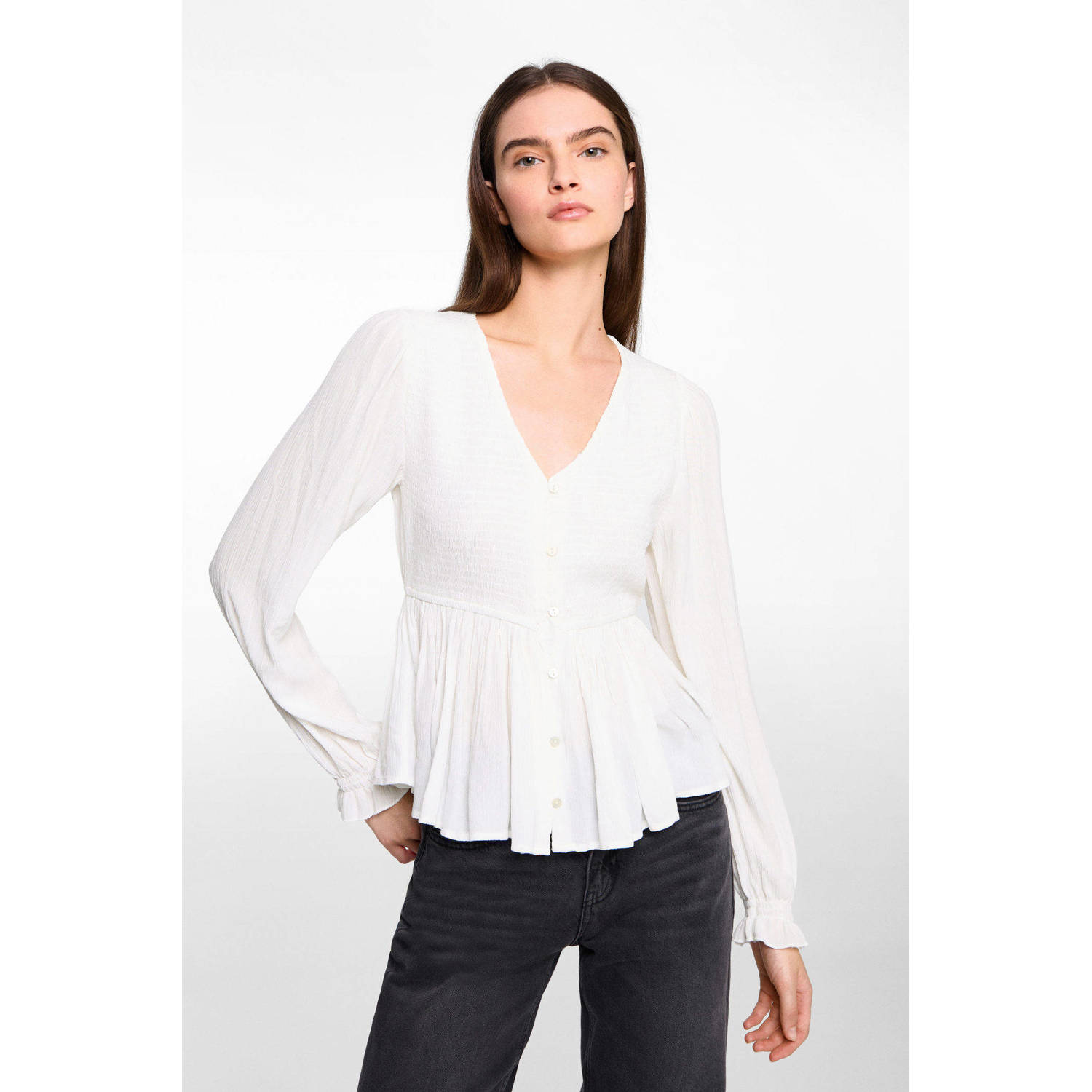MANGO TEEN blouse naturel wit