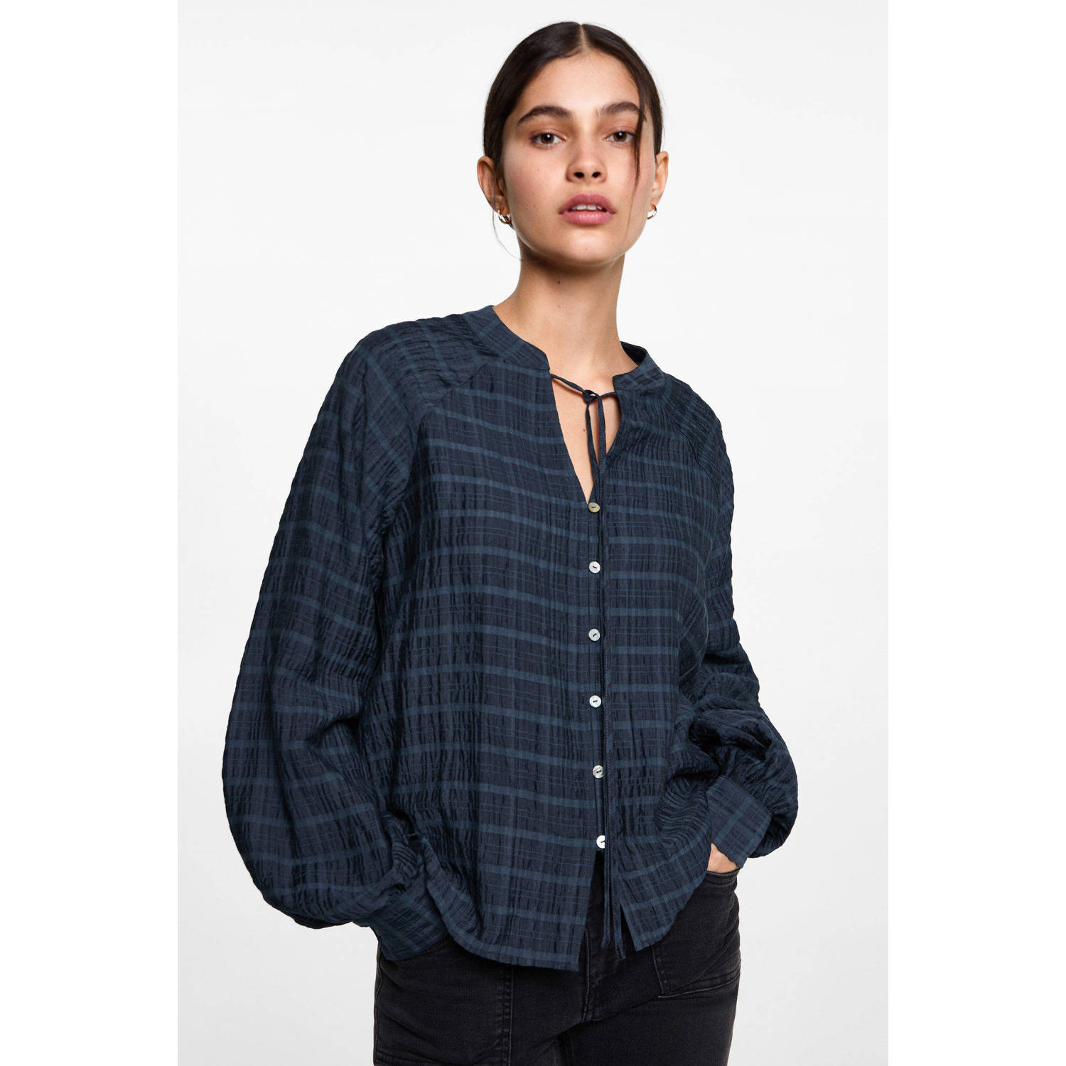 MANGO TEEN blouse donkerblauw