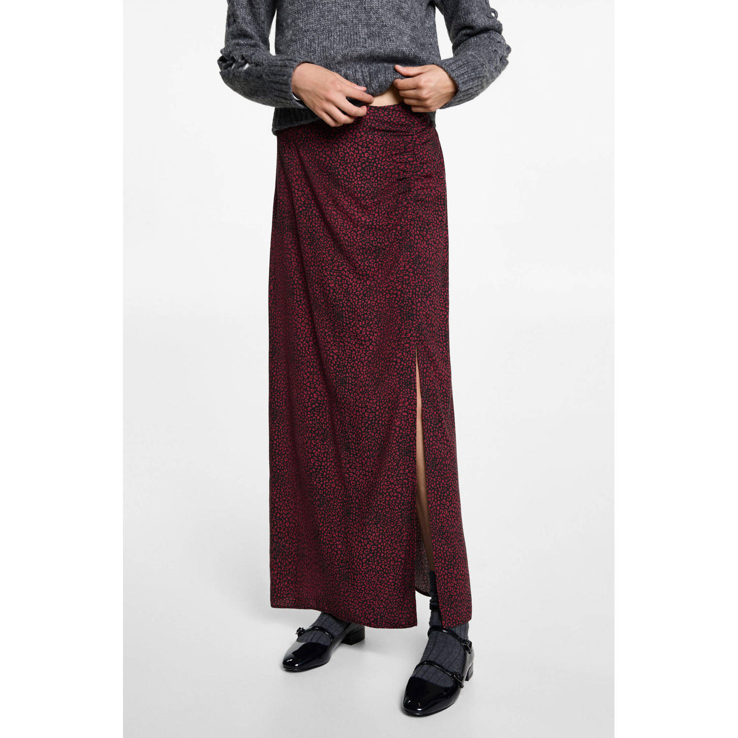 MANGO TEEN maxi rok rood