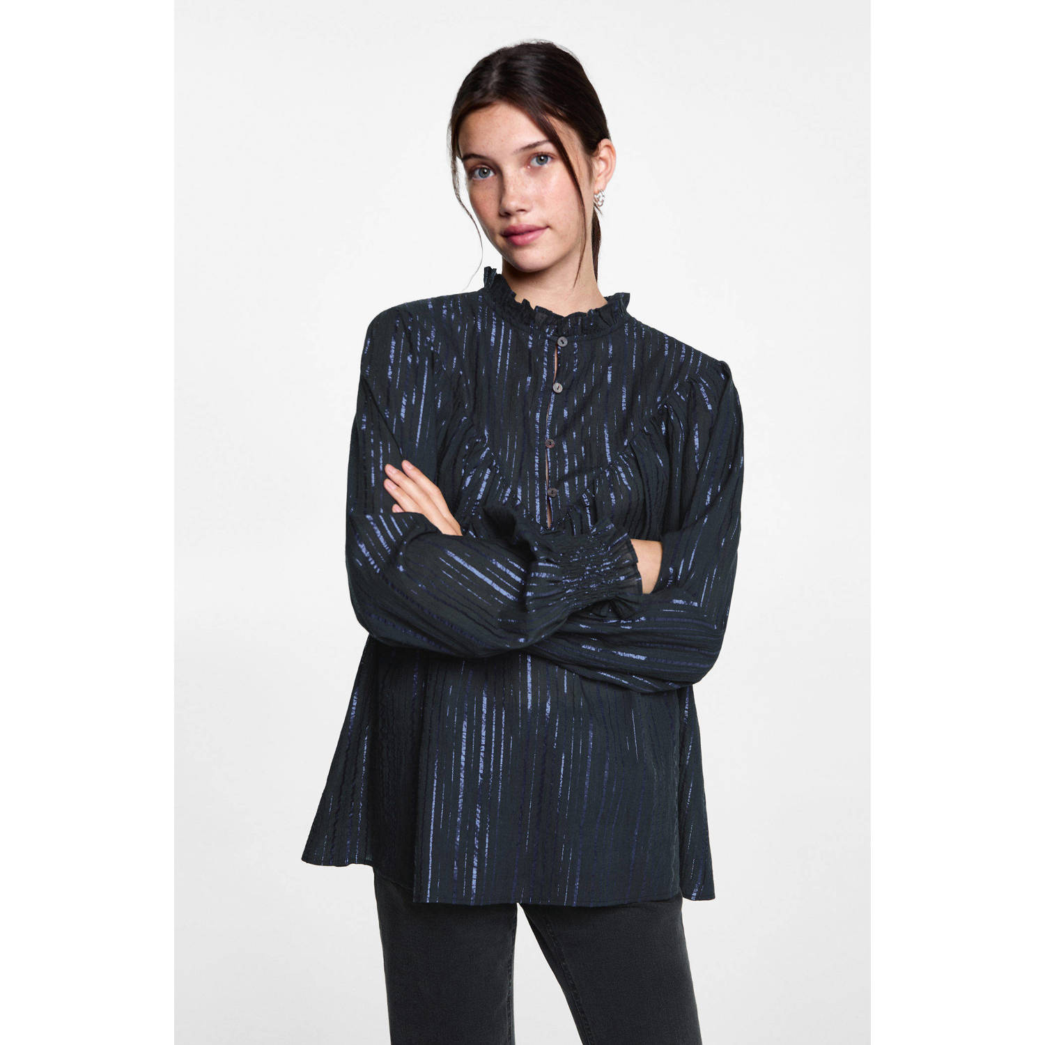 MANGO TEEN blousetop blauw