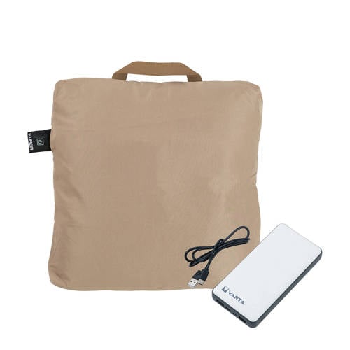 Eurom Warmigo warmtekussen Taupe incl. Powerbank (45x45) - Taupe