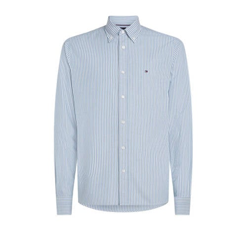 Tommy Hilfiger gestreepte regular oxford overhemd blauw afbeelding