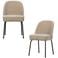 WOOOD WOOOD Vogue Eetkamerstoelen - Fluweel - Honinggeel - Set van 2