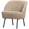 WOOOD Vogue Fauteuil - Leer - Zwart - 69x57x70
