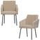 WOOOD WOOOD Mount Eetkamerstoelen - Polyester - Donkerbruin - Set van 2