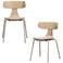 WOOOD WOOOD Form Eetkamerstoelen - Hout/Metaal - Zand - Set van 2