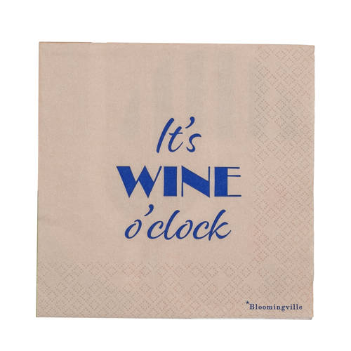 Bloomingville Wine servet (papier) (set van 20) afbeelding