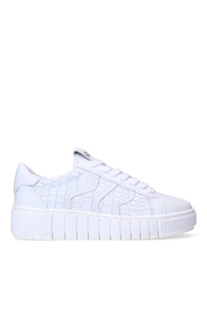   leren sneakers wit