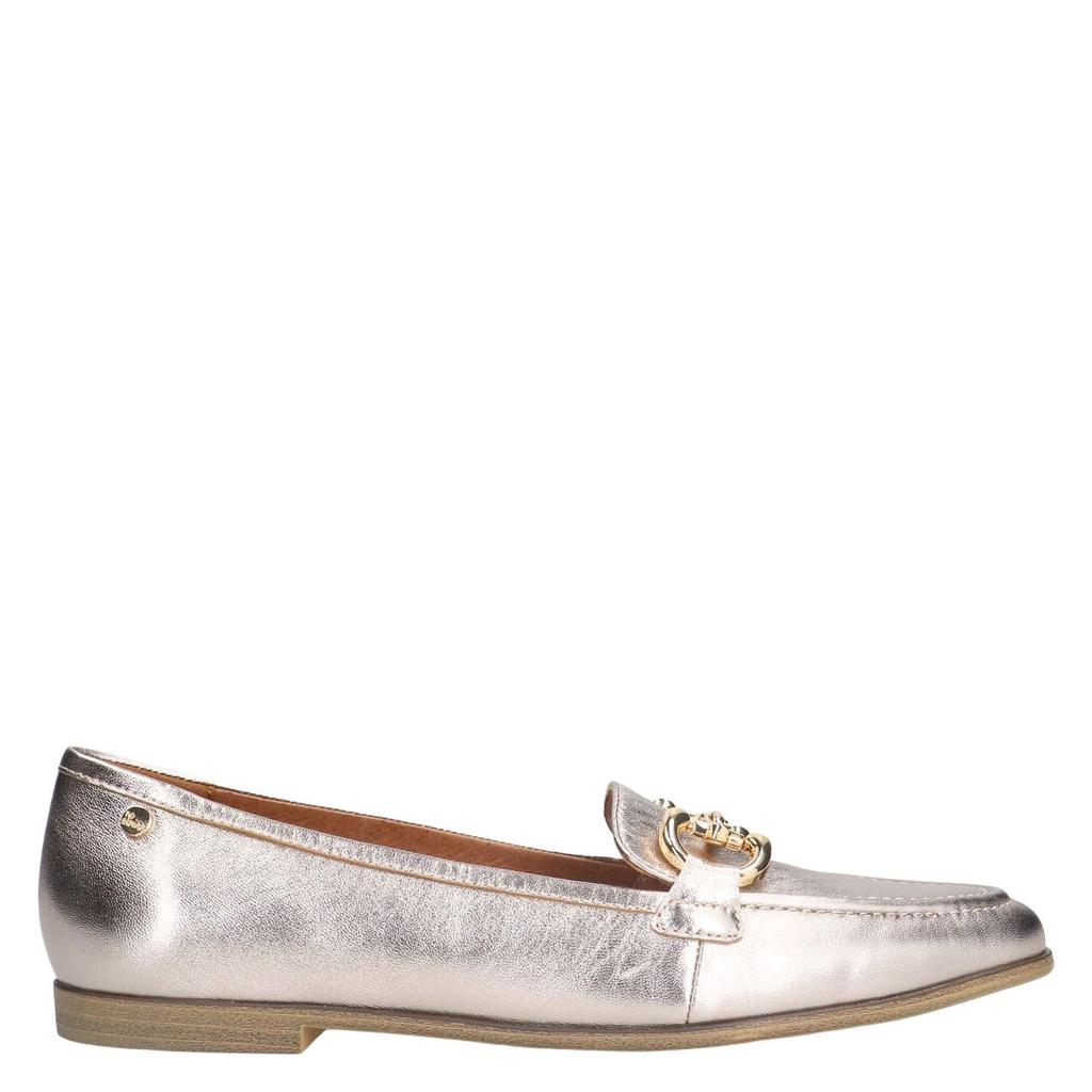 Gouden dames No Stress leren loafers