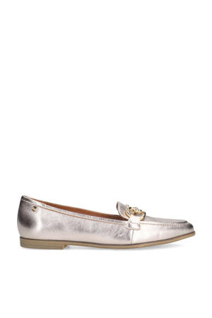 leren loafers goud