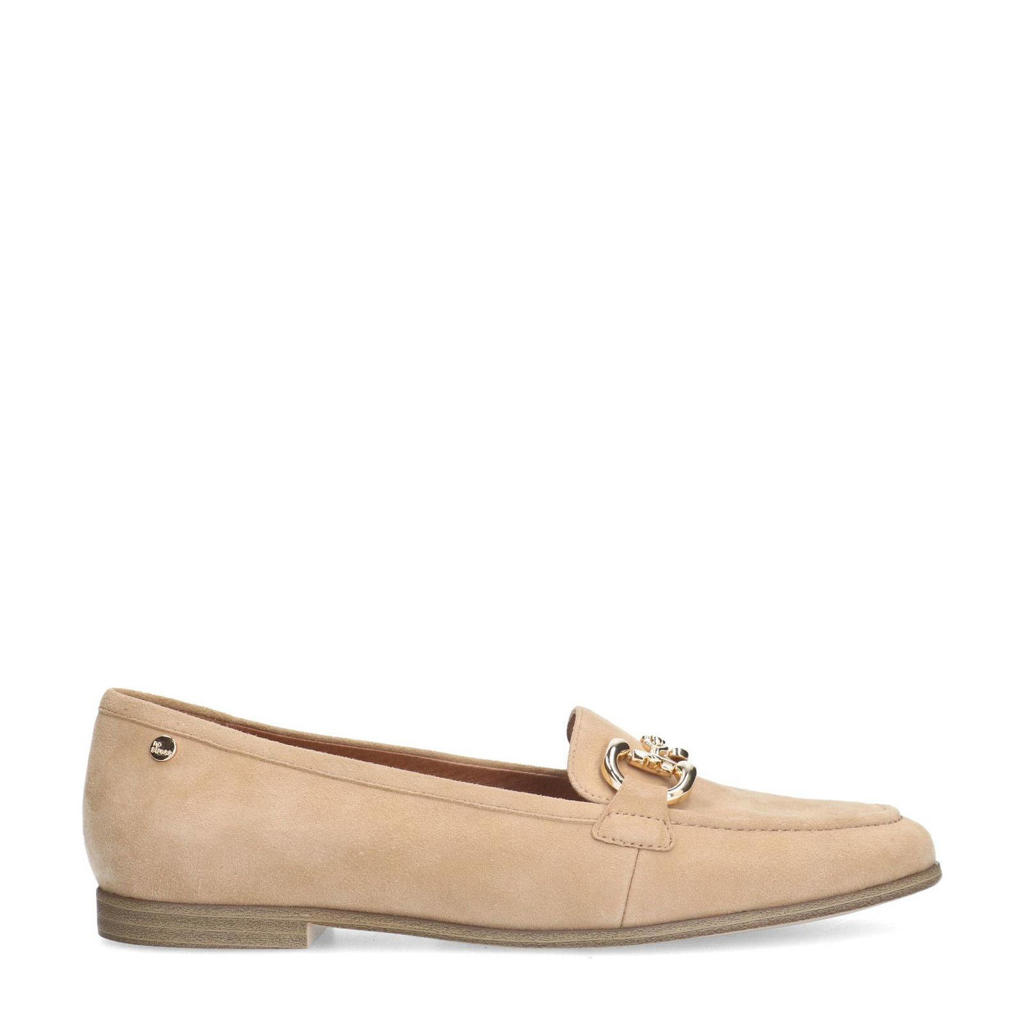 Beige dames No Stress suède loafers