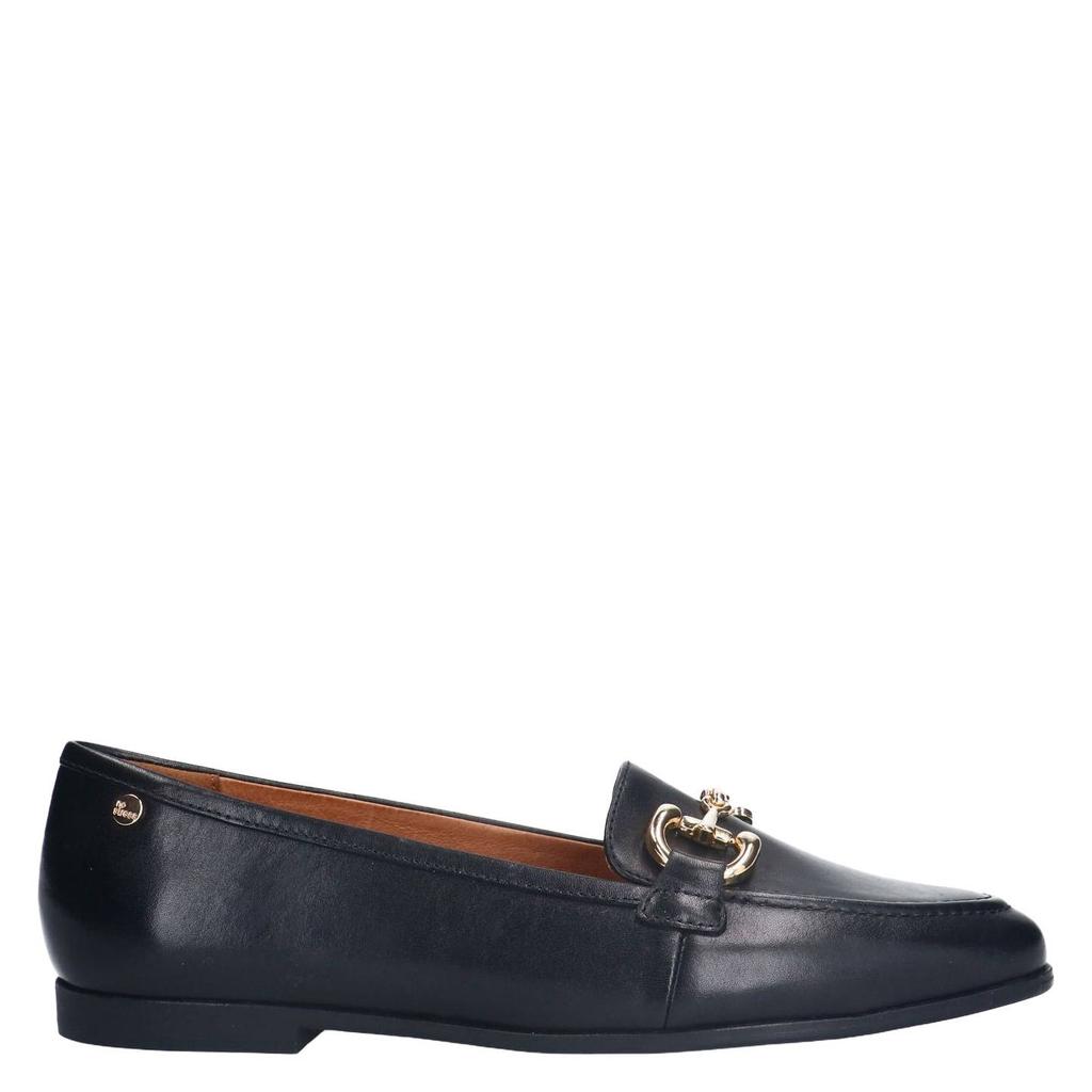 Zwarte dames No Stress leren loafers