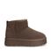 Sacha gevoerde suède enkelboots taupe