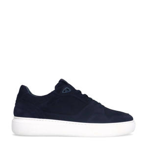 suède sneakers donkerblauw