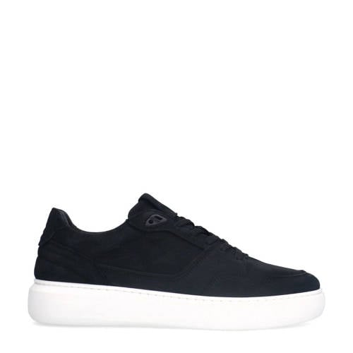 Manfield nubuck sneakers zwart afbeelding