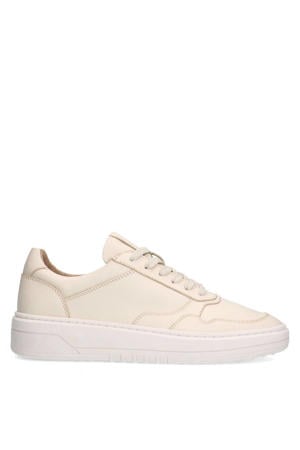 leren sneakers beige