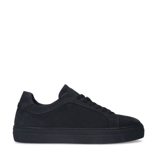 Manfield nubuck sneakers zwart afbeelding