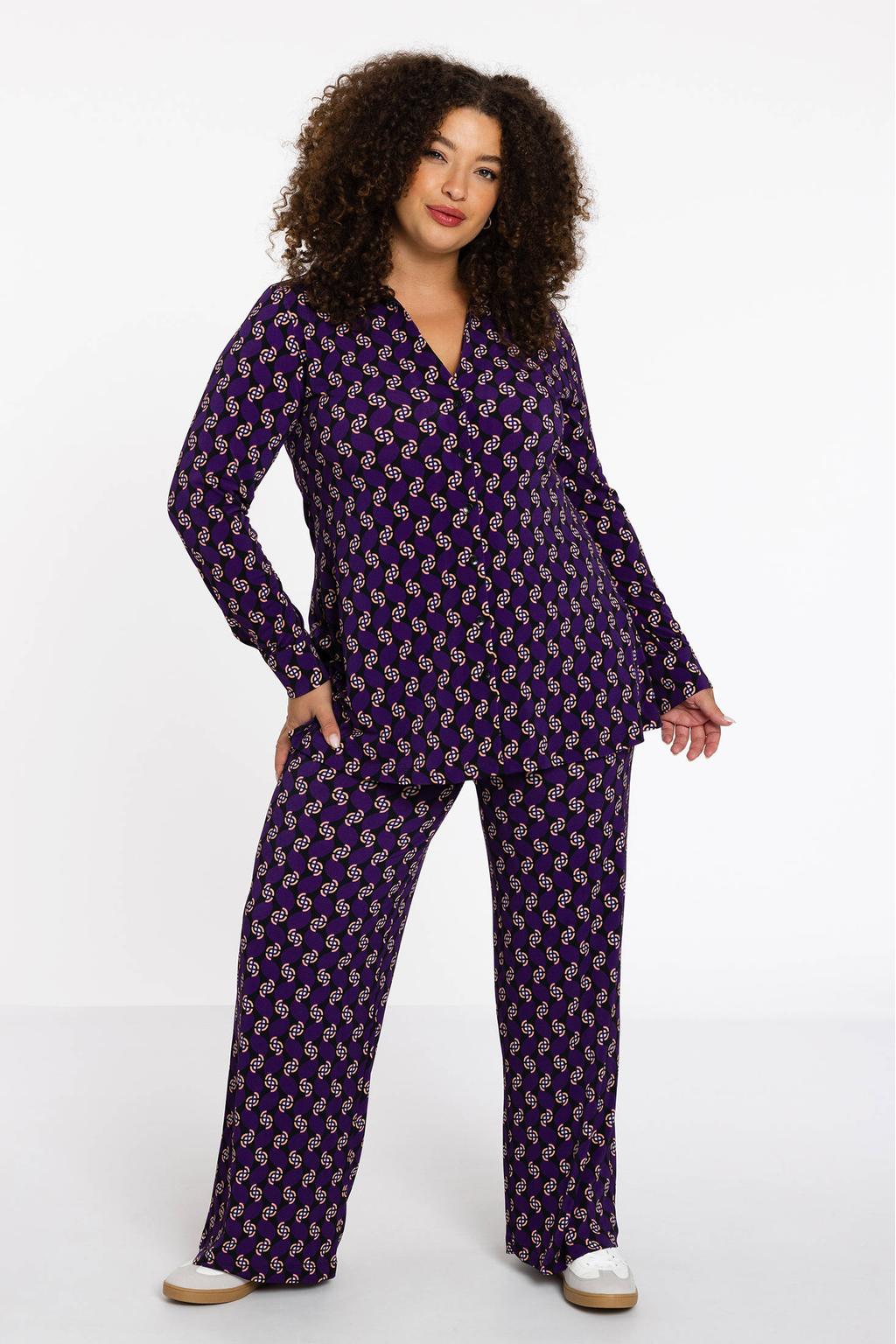 YOEK Lovers Collection blouse met all over print