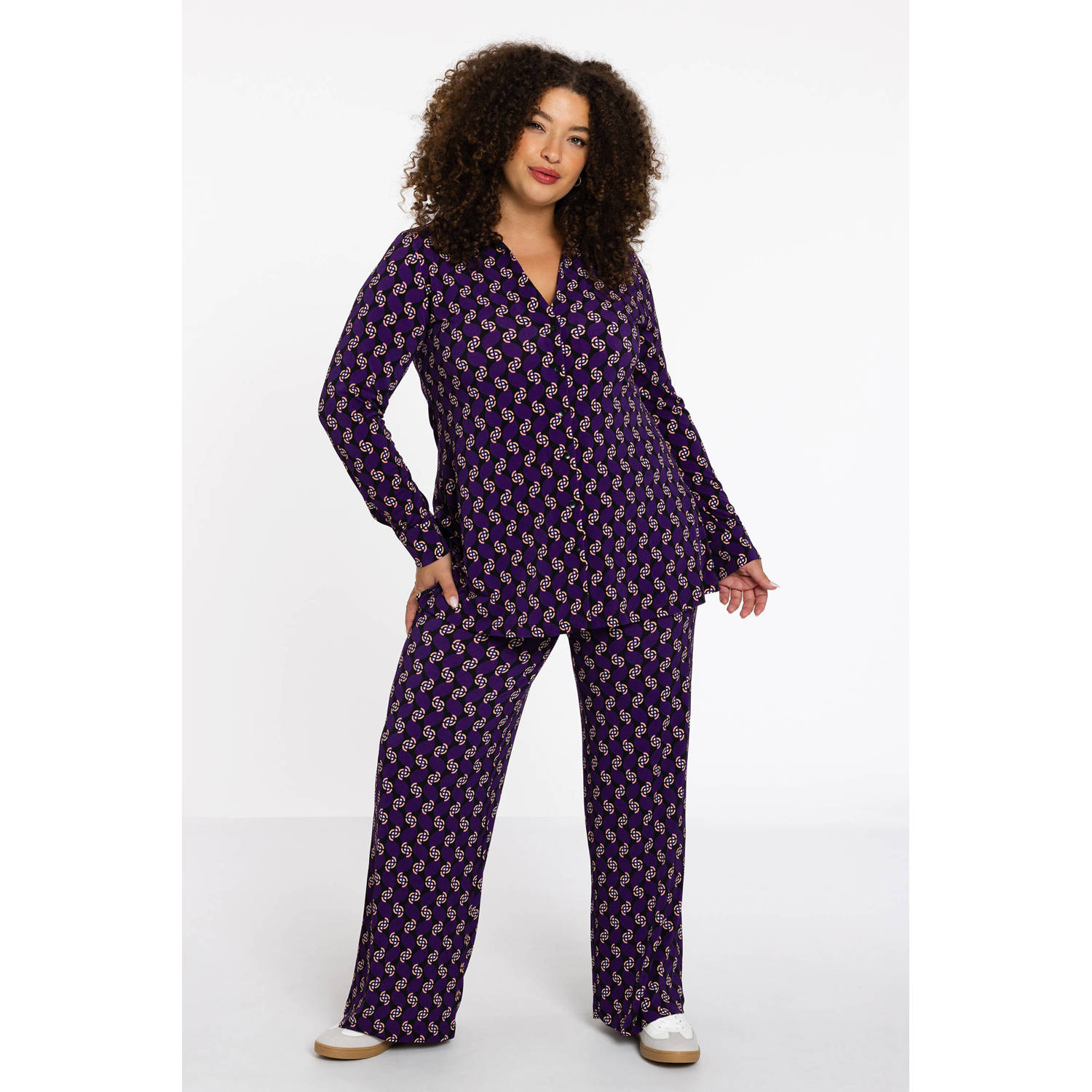 YOEK Lovers Collection blouse met all over print
