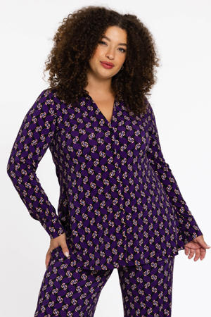 blouse met all over print