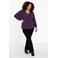 YOEK Lovers Collection top met all over print paars